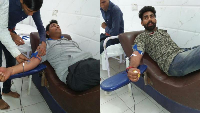 एक ही दिन में 2 यूनिट रक्तदान किया गया